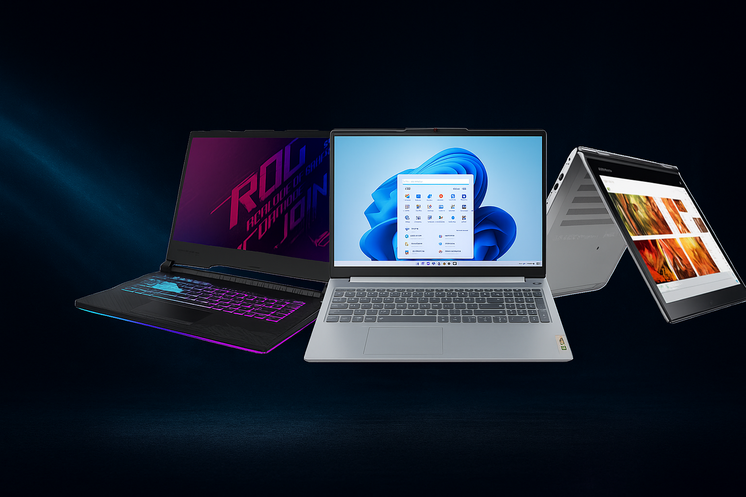 Variety of Laptops